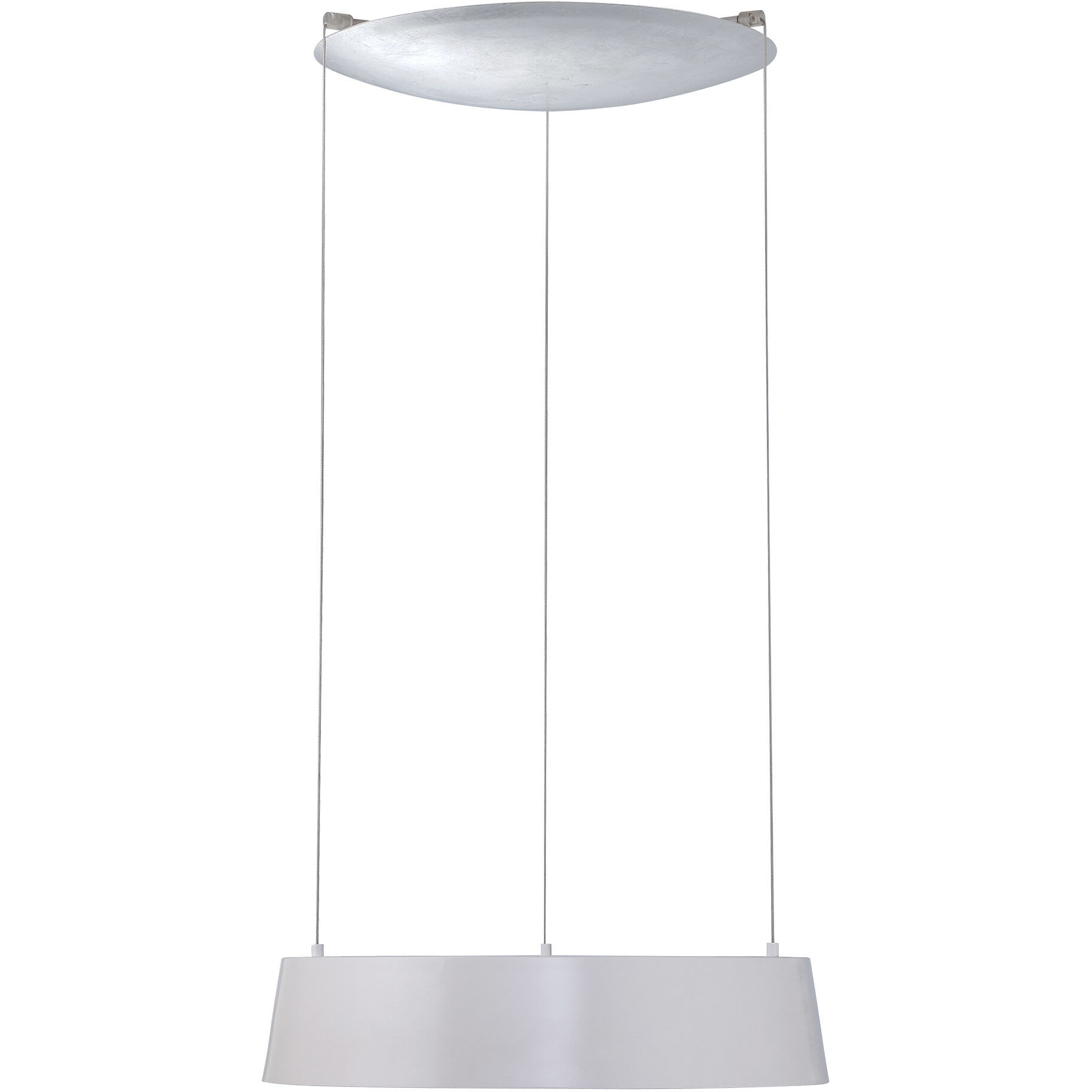 Gilt LED 18 inch White Silver Leaf Chandelier Ceiling Light in Opulent Textured Silver Aluminum