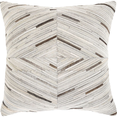 Zander 20 X 20 inch Dark Brown Pillow Kit, Square