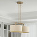 Bellingham 2 Light 35 inch Antique Gold Leaf Linear Chandelier Ceiling Light, Large