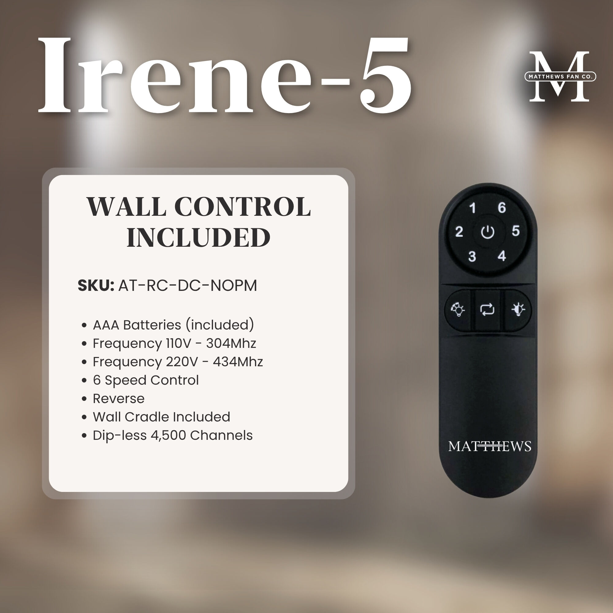 Atlas Irene-5 52 inch Matte Black with Barn Wood Tone Blades Paddle Fan, Paddle Fan