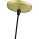 Bolita 8 inch Soft Gold with Black Accents Pendant Ceiling Light