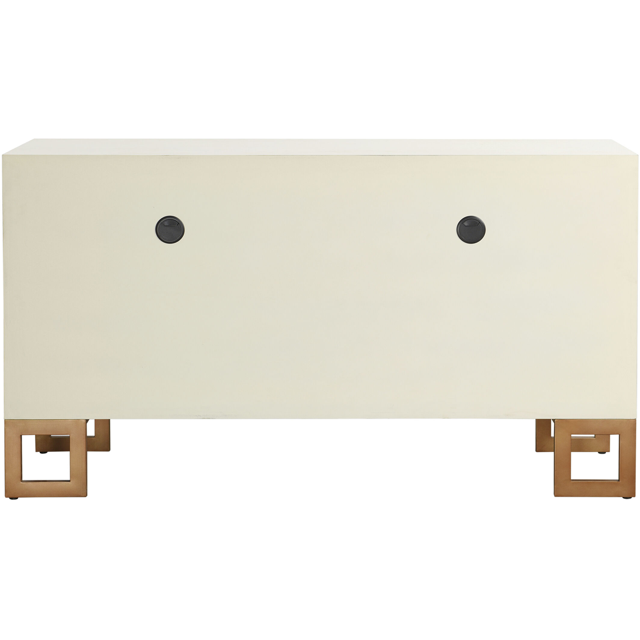 Cameron Antique Cream White and Antique Brushed Gold Cabinet