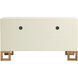 Cameron Antique Cream White and Antique Brushed Gold Cabinet