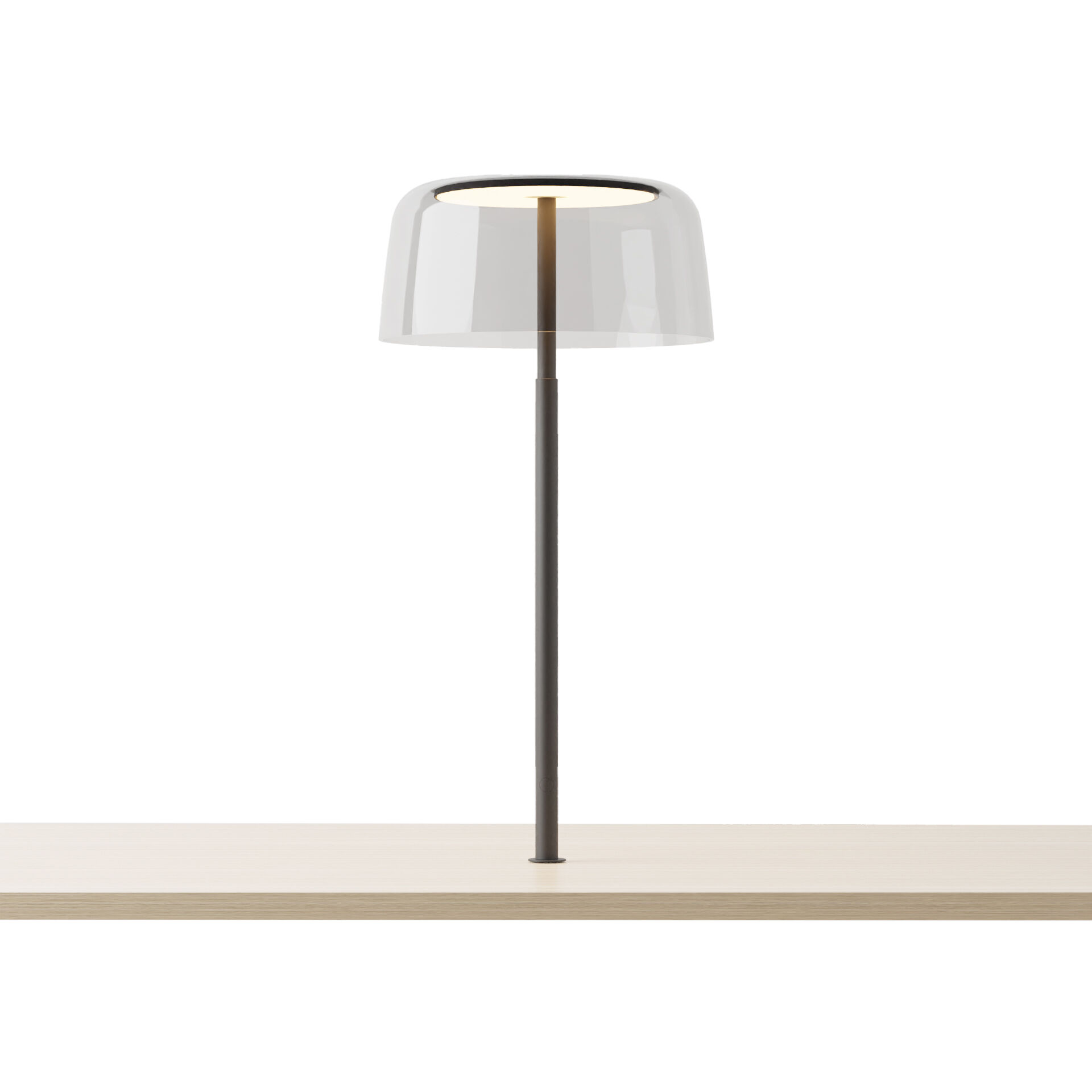 Yurei 14 inch 14.00 watt Matte Black Co-Working Lamp Portable Light in Acrylic Clear