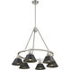 Yep Orwell 29 inch 60.00 watt Pewter Chandelier Ceiling Light in Matte Black