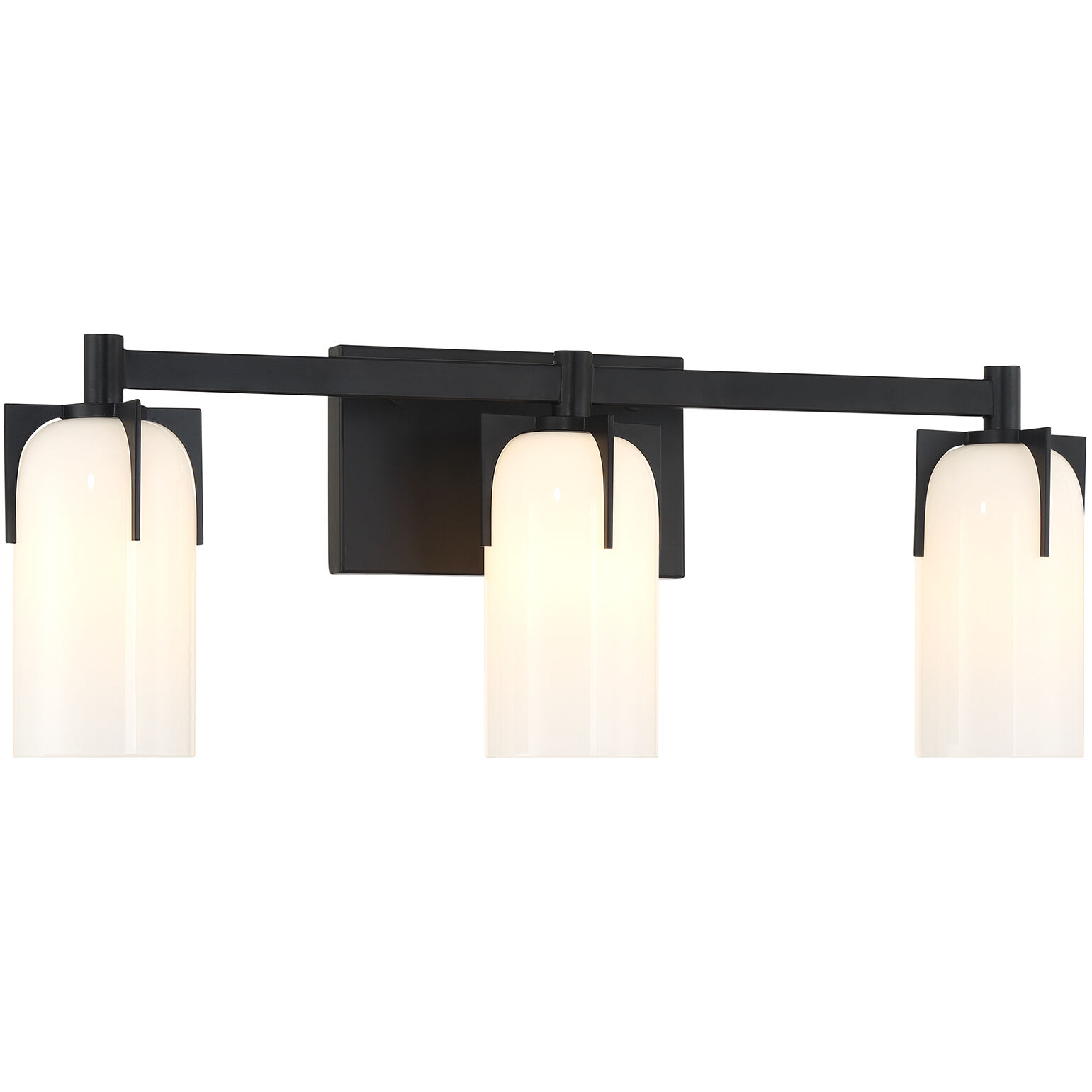 Caldwell 3 Light 24 inch Black Bathroom Vanity Light Wall Light