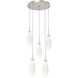 Fiori LED 18.5 inch Beige Silver Chandelier Ceiling Light in Metallic Beige Silver, Round Multi-Port