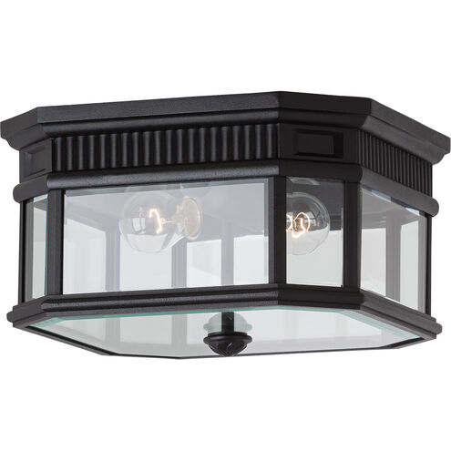 Cotswold Lane 2 Light 11.5 inch Black Outdoor Flush Mount