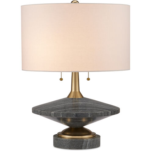 Jebel 23.25 inch 100 watt Natural/Brushed Brass Table Lamp Portable Light