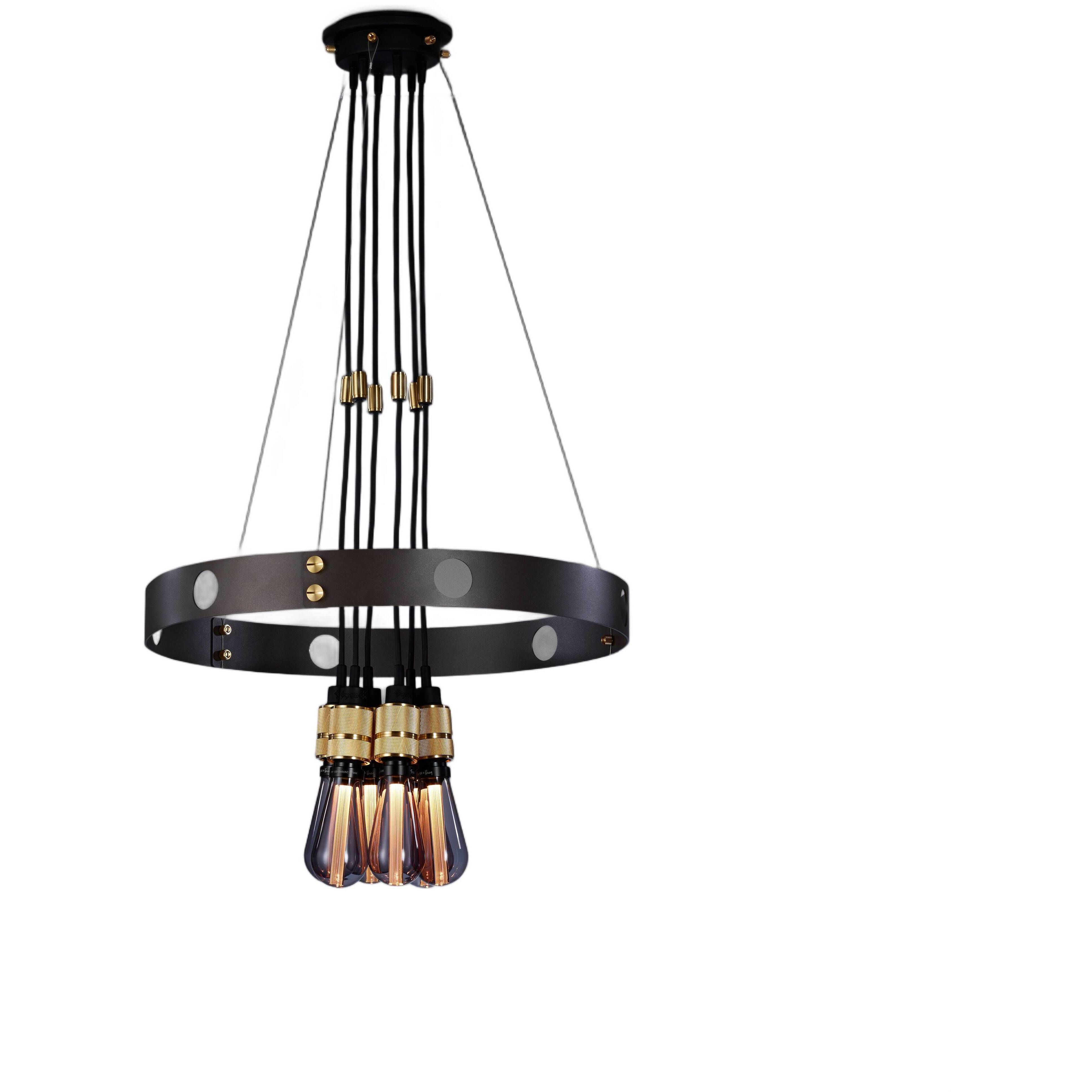 Hero LED 31.5 inch Graphite / Brass Chandelier Ceiling Light