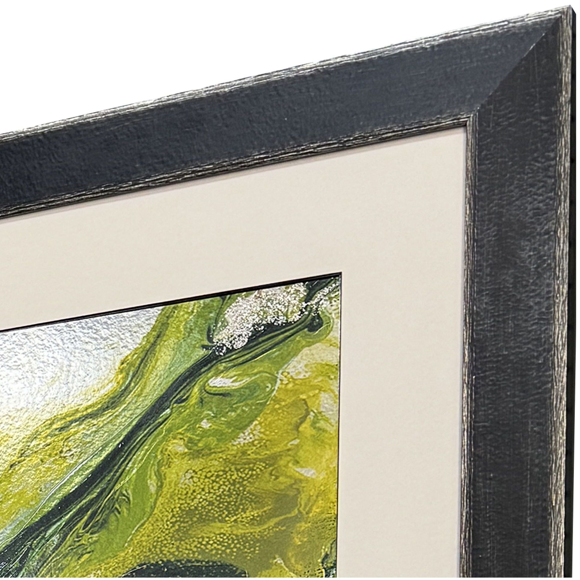 Into The Dark Blue and Black and Green Framed Art, The Studio