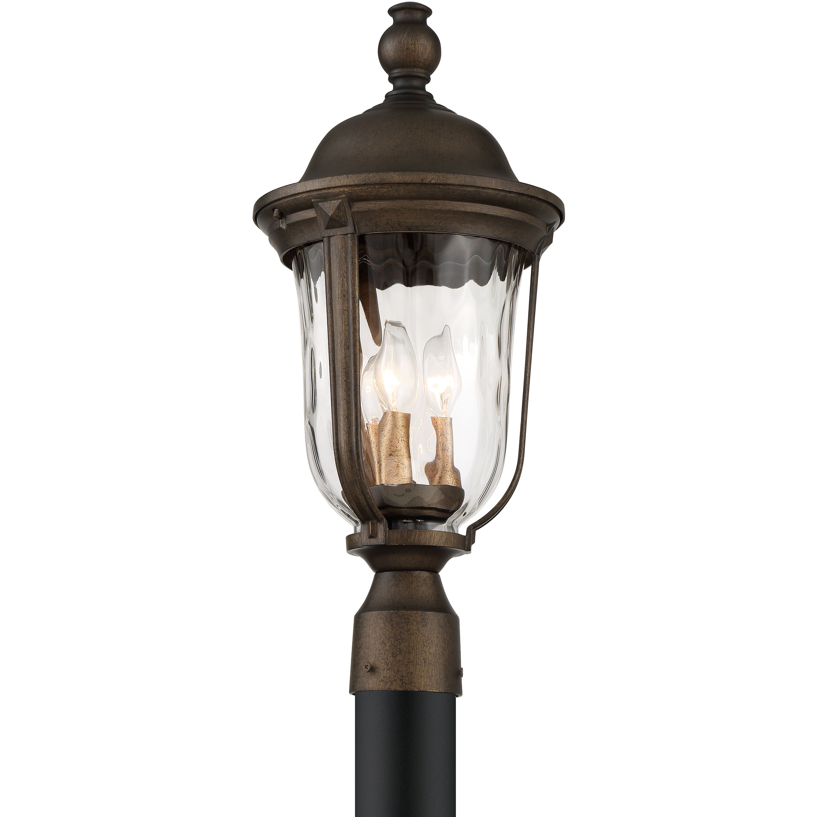 Havenwood 3 Light 21 inch Tavira Bronze And Alder Silver Outdoor Post Mount, Great Outdoors 