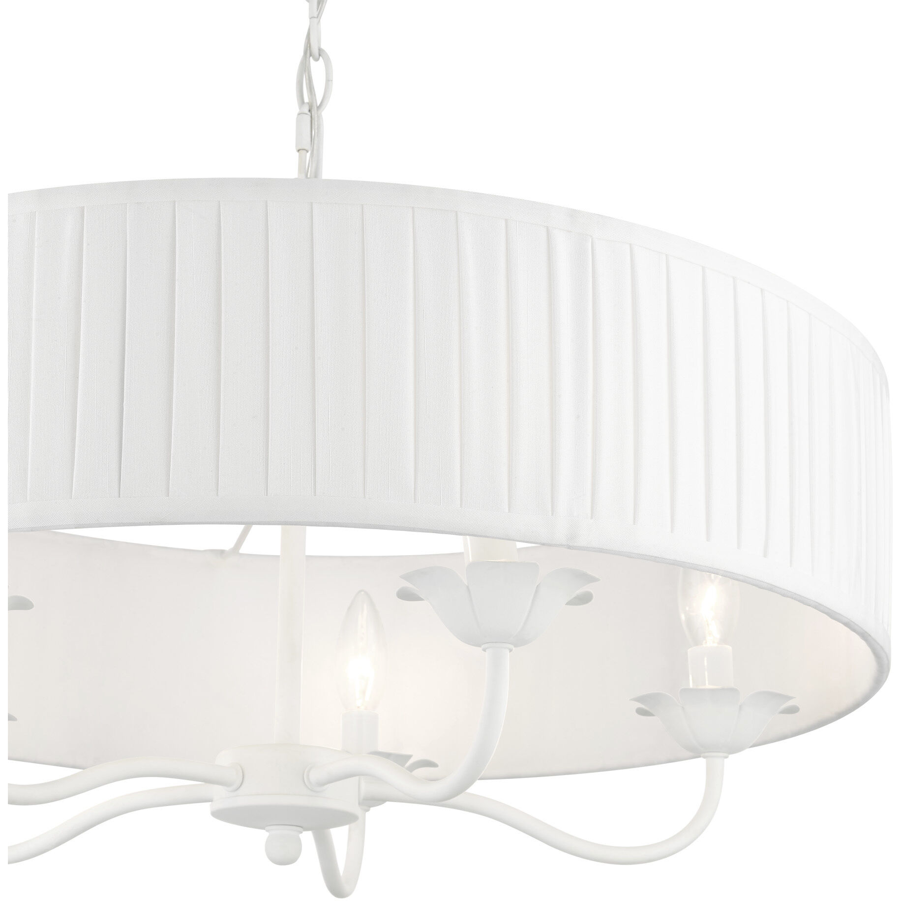 Edinburgh 5 Light 23 inch White Pendant Chandelier Ceiling Light