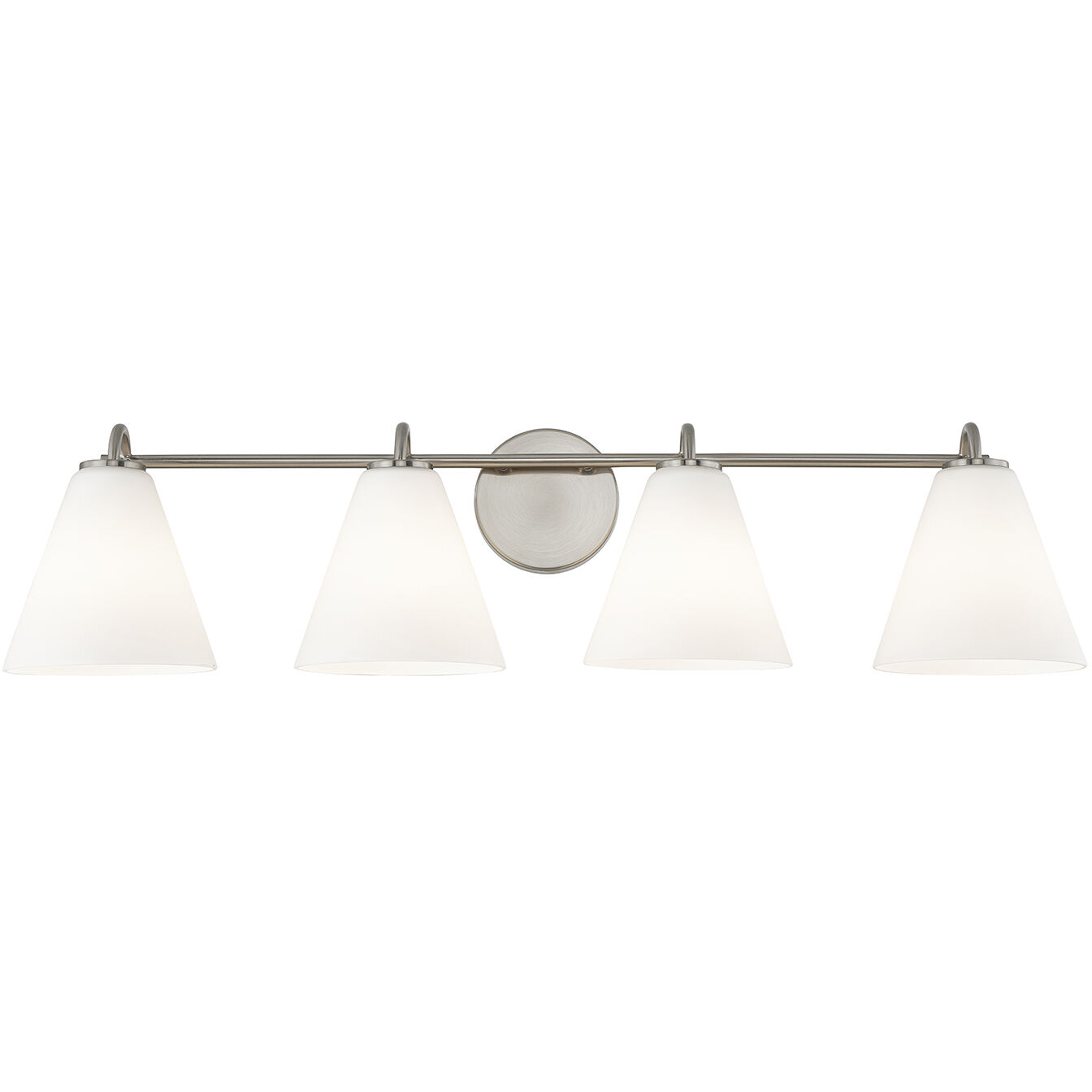 Fusion Collection - Pavia Family 4 Light 33.75 inch Brushed Nickel Bath/Vanity Wall Light, EVOLV