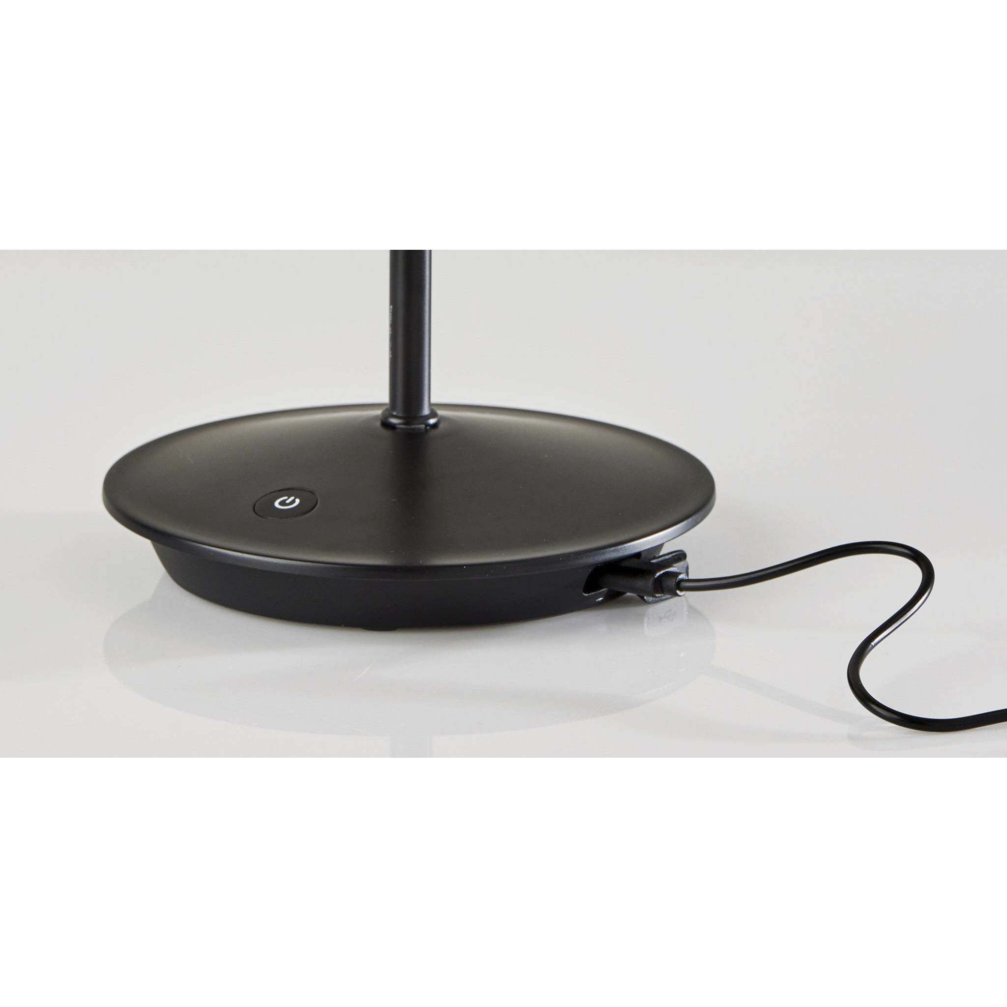 Andy 15 inch 1.50 watt Black LED Cordless Table Lamp Portable Light