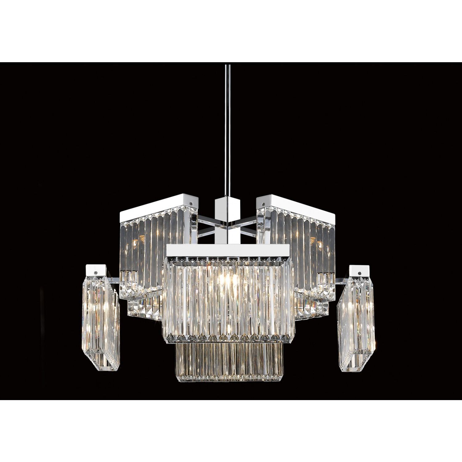 Broadway LED 28 inch Polished Nickel Chandelier Ceiling Light