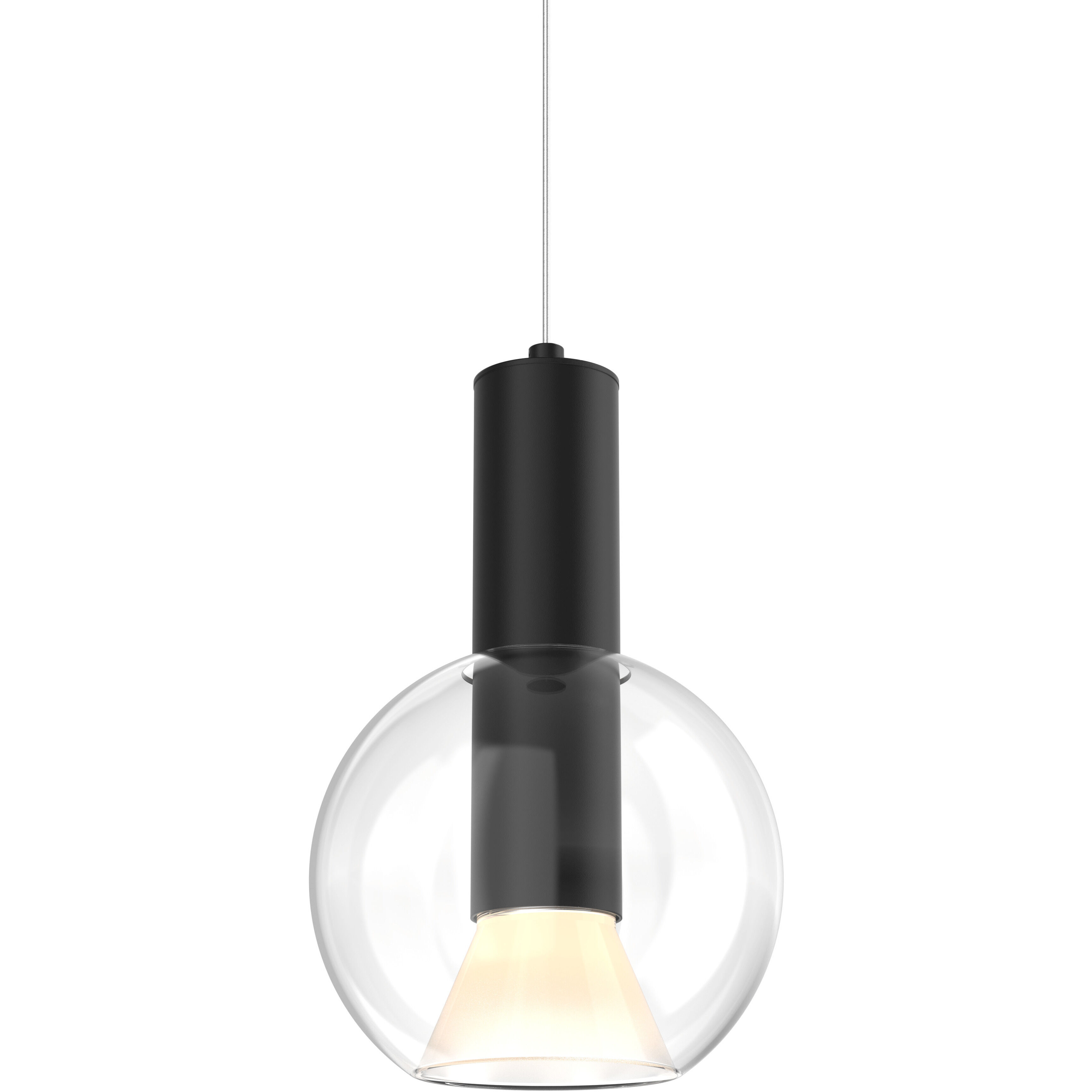 Iris 1 Light 6 inch Black Pendant Ceiling Light