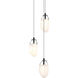 Liquid LED 14 inch Satin Black Pendant Ceiling Light in Poured White Glass