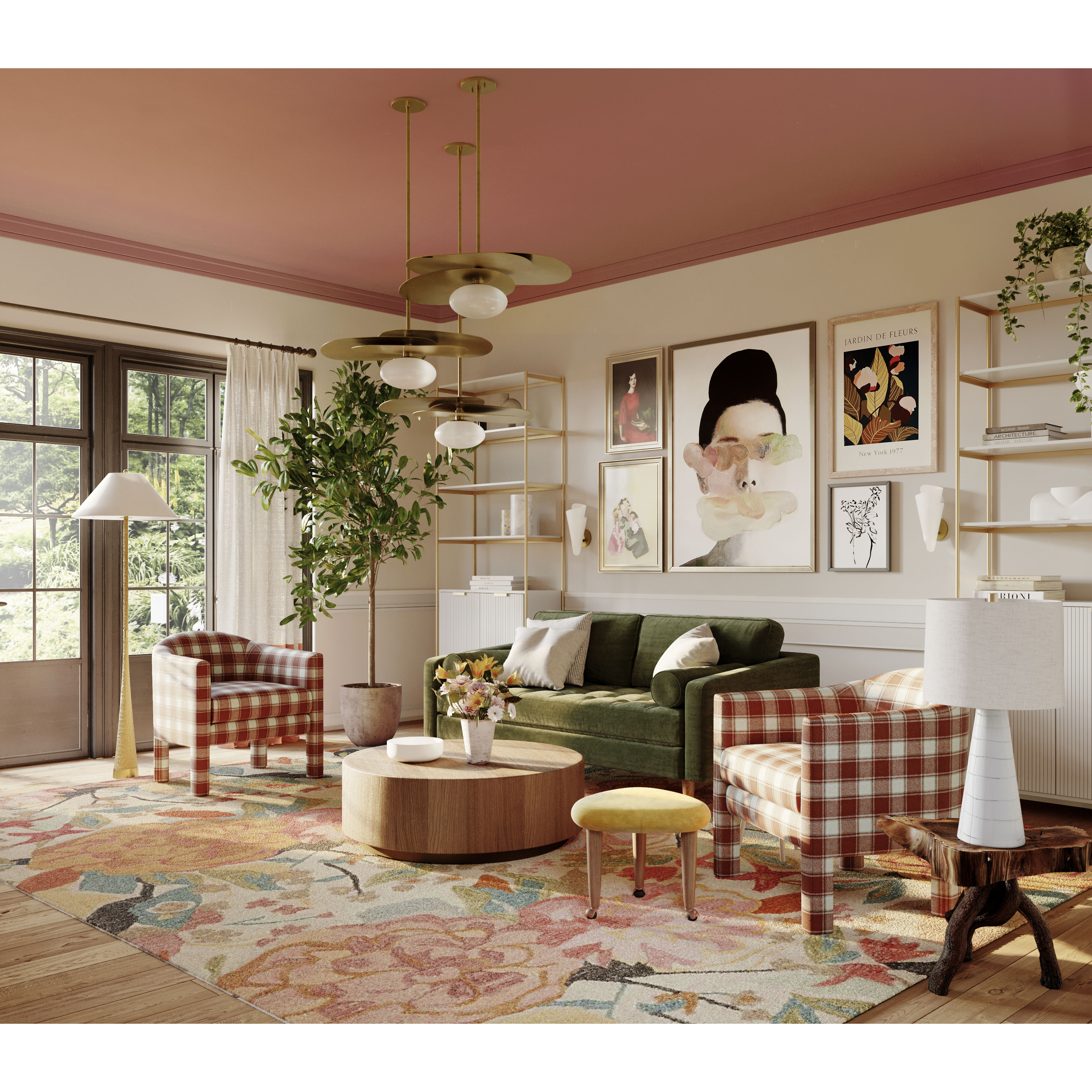 Indie 64 inch 15.00 watt Aged Brass Floor Lamp Portable Light