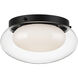 Caspian 3 Light 15 inch Matte Black Flush Mount Ceiling Light