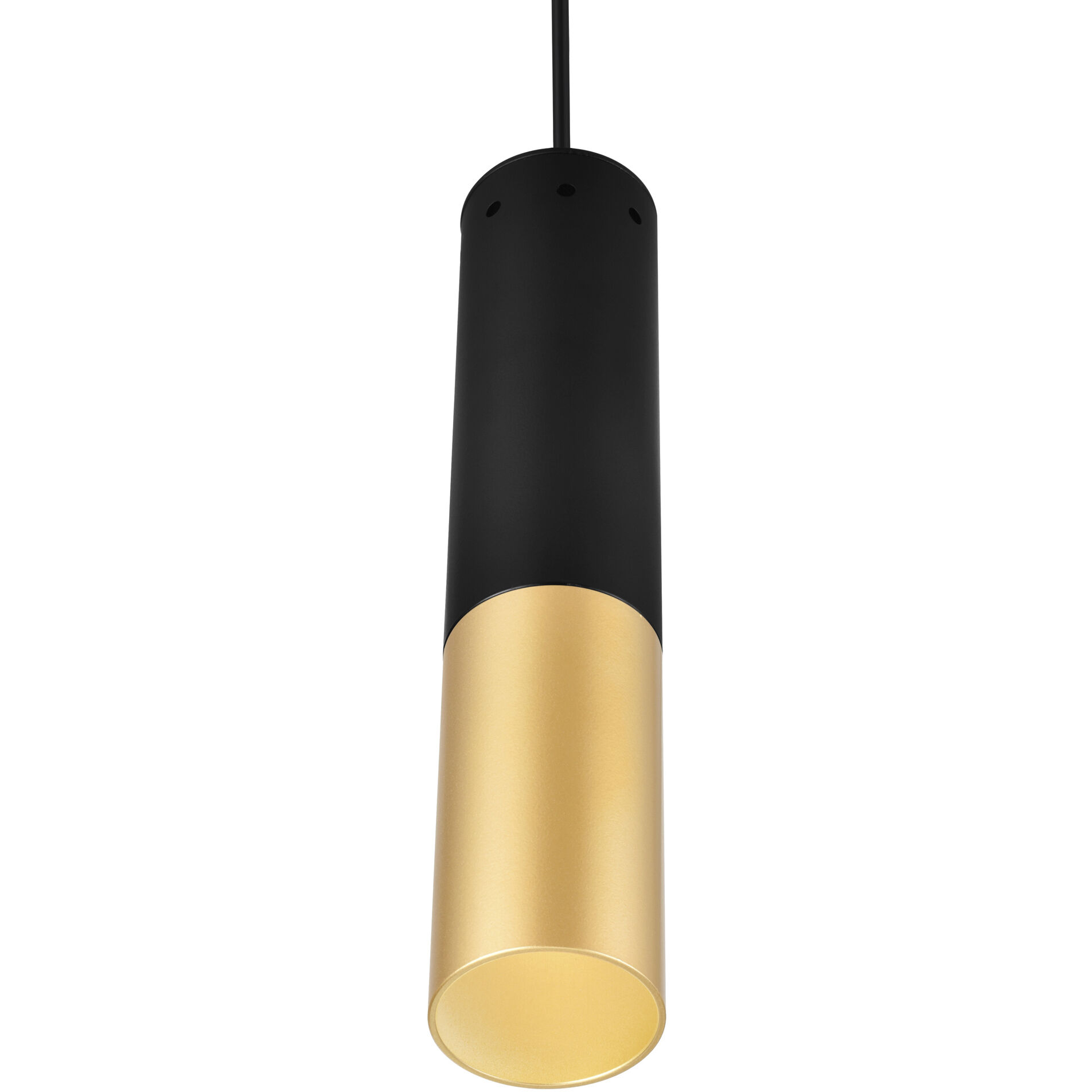 Anem 1 Light 2 inch Matte Black and Satin Gold Down Mini Pendant Ceiling Light
