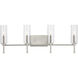 Elara 4 Light 32 inch Brushed Nickel Bath Vanity Wall Light