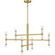 Kingsburg 12 Light 32 inch Warm Brass Chandelier Ceiling Light