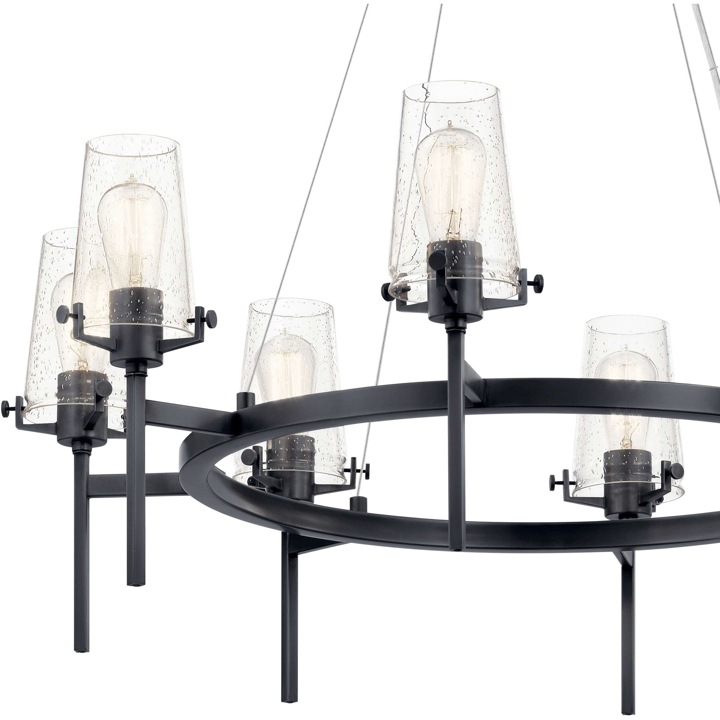 Alton 8 Light 38 inch Black Chandelier Ceiling Light