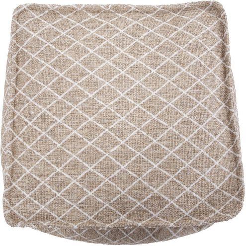 Grille 20 inch Natural Pouf, Square