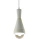 Radiance Collection - Erlen 1 Light 4.75 inch Carrara Marble and Brushed Nickel Pendant Ceiling Light in Replaceable Bulb, White, Form+Finish+Function