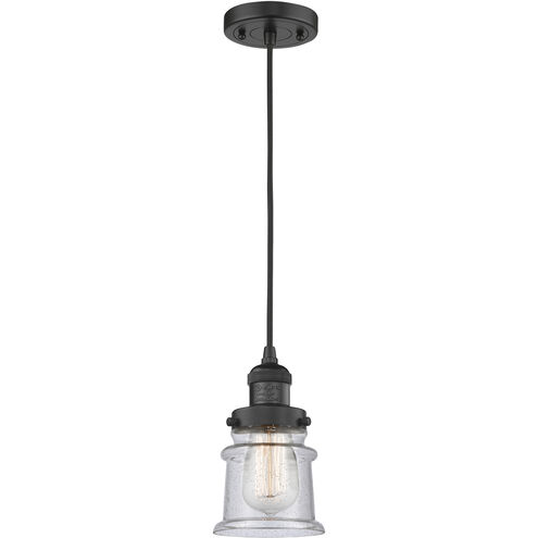 Franklin Restoration Canton LED 6 inch Matte Black Mini Pendant Ceiling Light in Seedy, Franklin Restoration