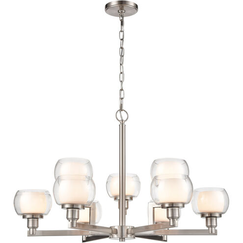 Cairo 9 Light 30 inch Satin Nickel Chandelier Ceiling Light