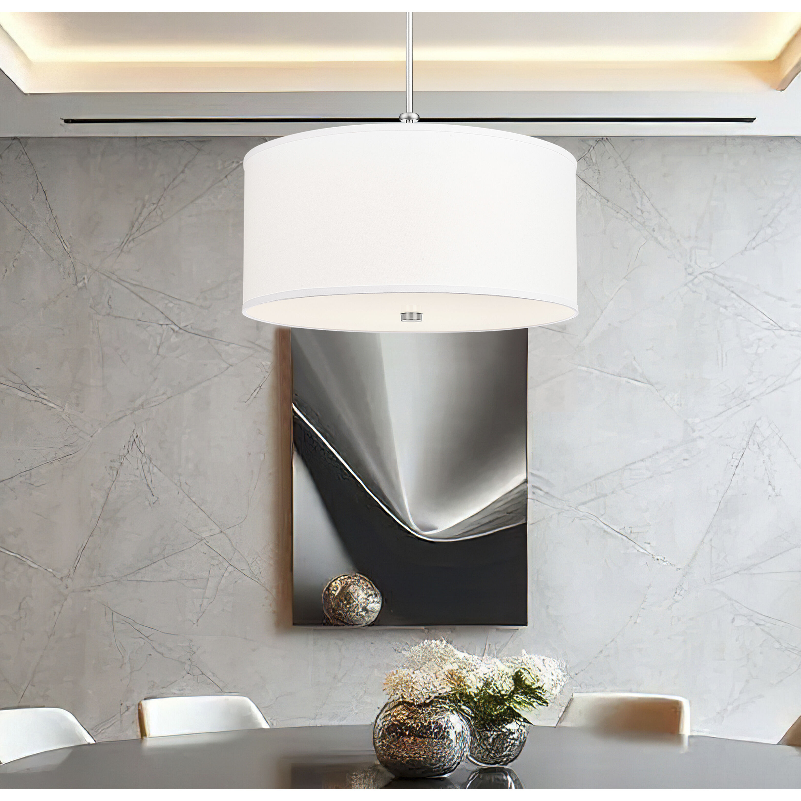 Linden LED 24 inch Brushed Nickel Pendant Ceiling Light