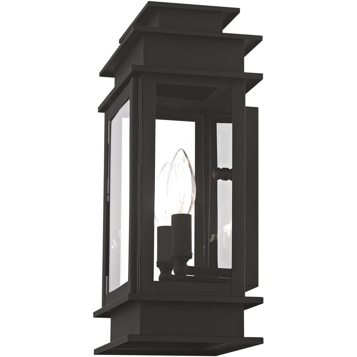 Princeton 2 Light 14 inch Black Outdoor Wall Lantern