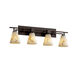 LumenAria LED 36 inch Polished Chrome Bath Bar Wall Light in 2800 Lm LED, Cylinder with Flat Rim, Aero