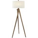 Chapman & Myers Tripod 61 inch 150.00 watt French Waxed Wood Floor Lamp Portable Light in Linen