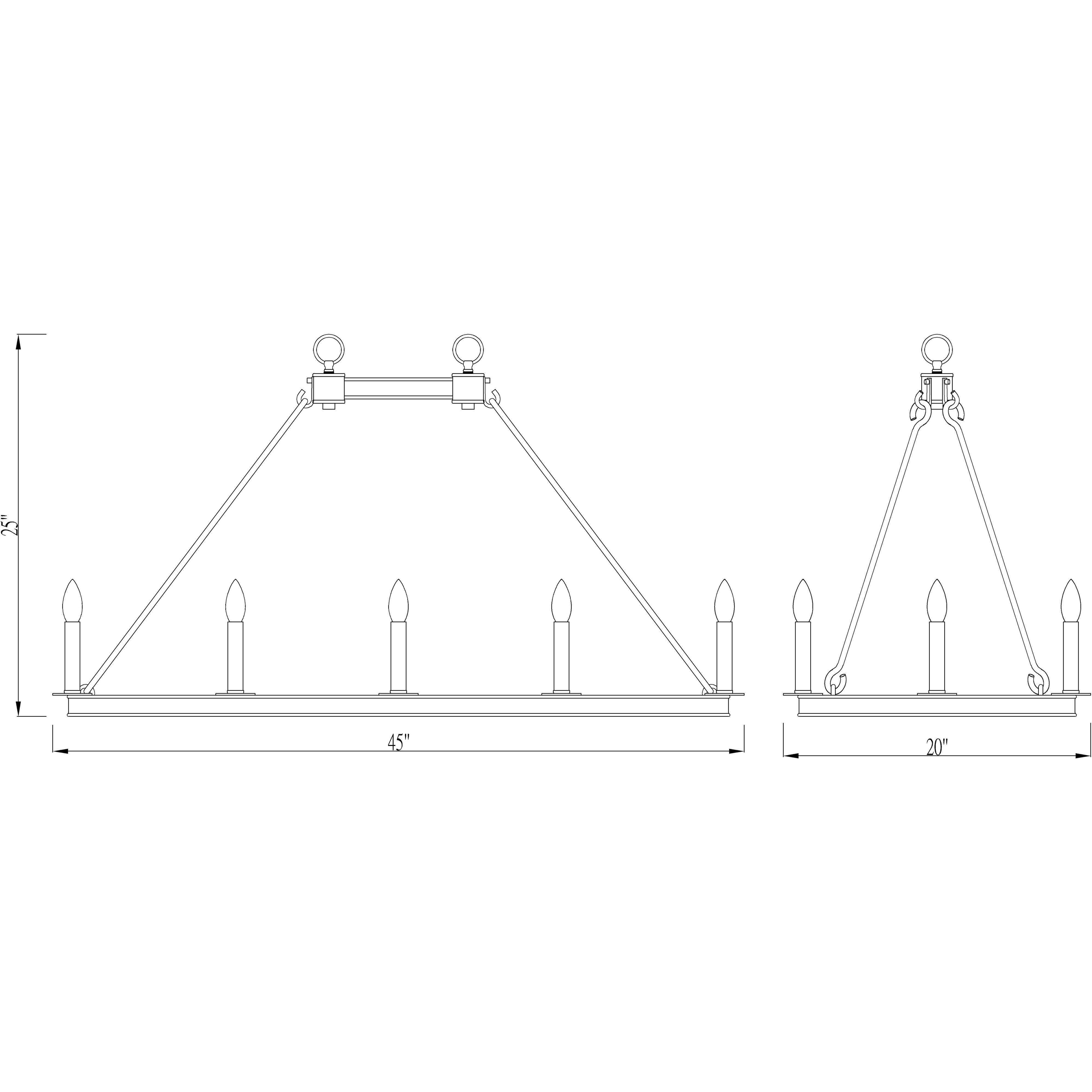 Barclay 12 Light 45 inch Matte Black Linear Chandelier Ceiling Light