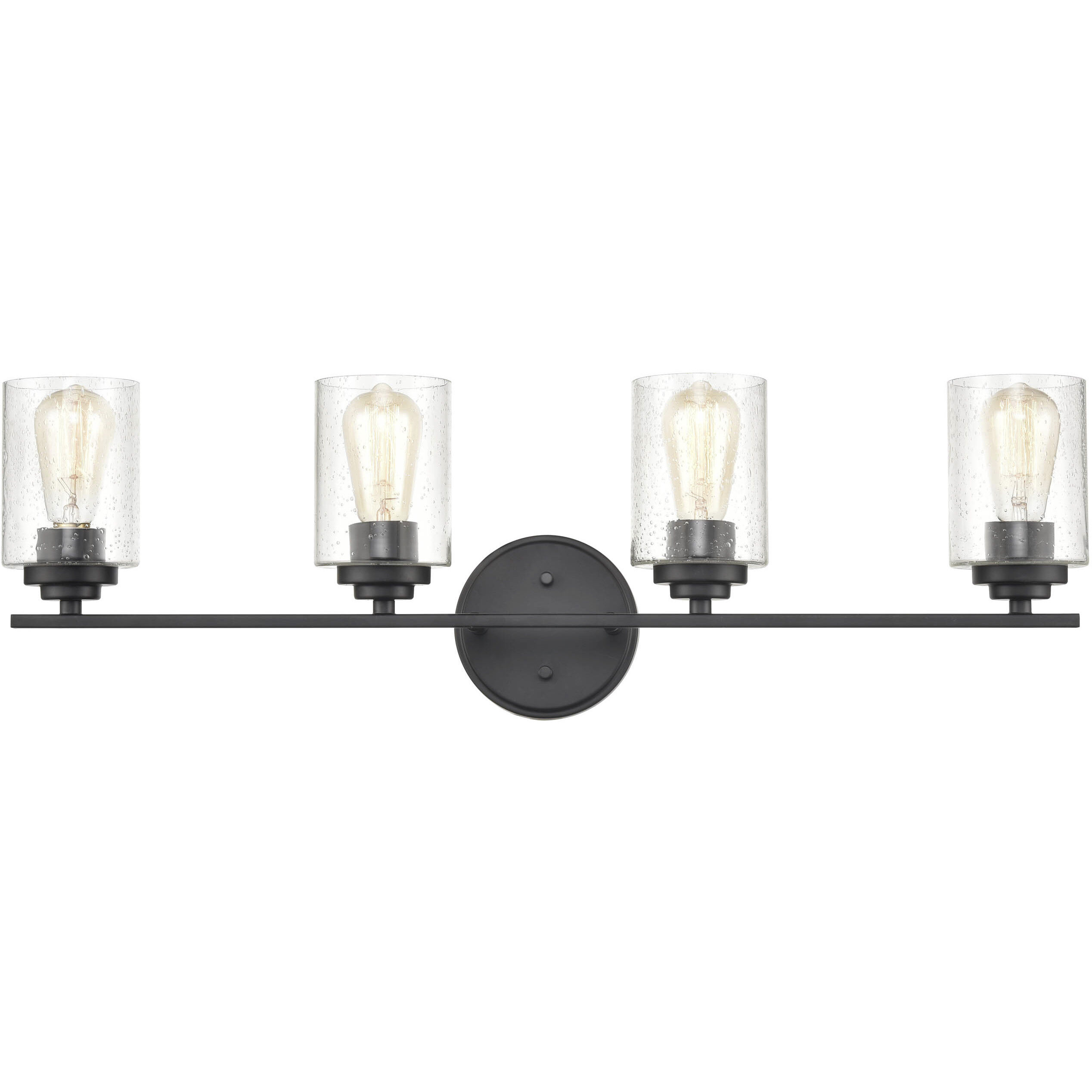 Moven 4 Light 31.13 inch Matte Black Bathroom Vanity Light Wall Light