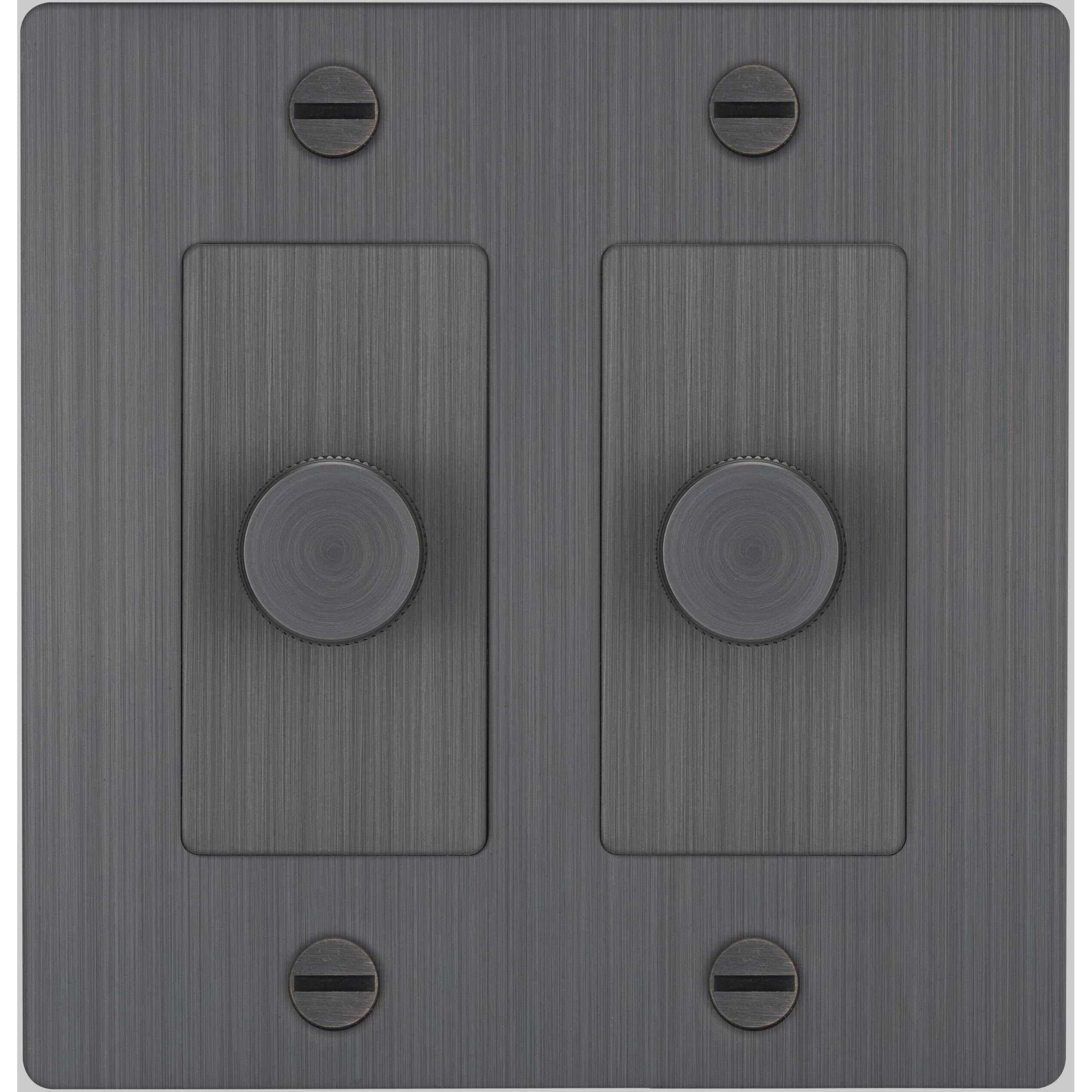 2G 100-120 Smoked Bronze Dimmer Switch, LED