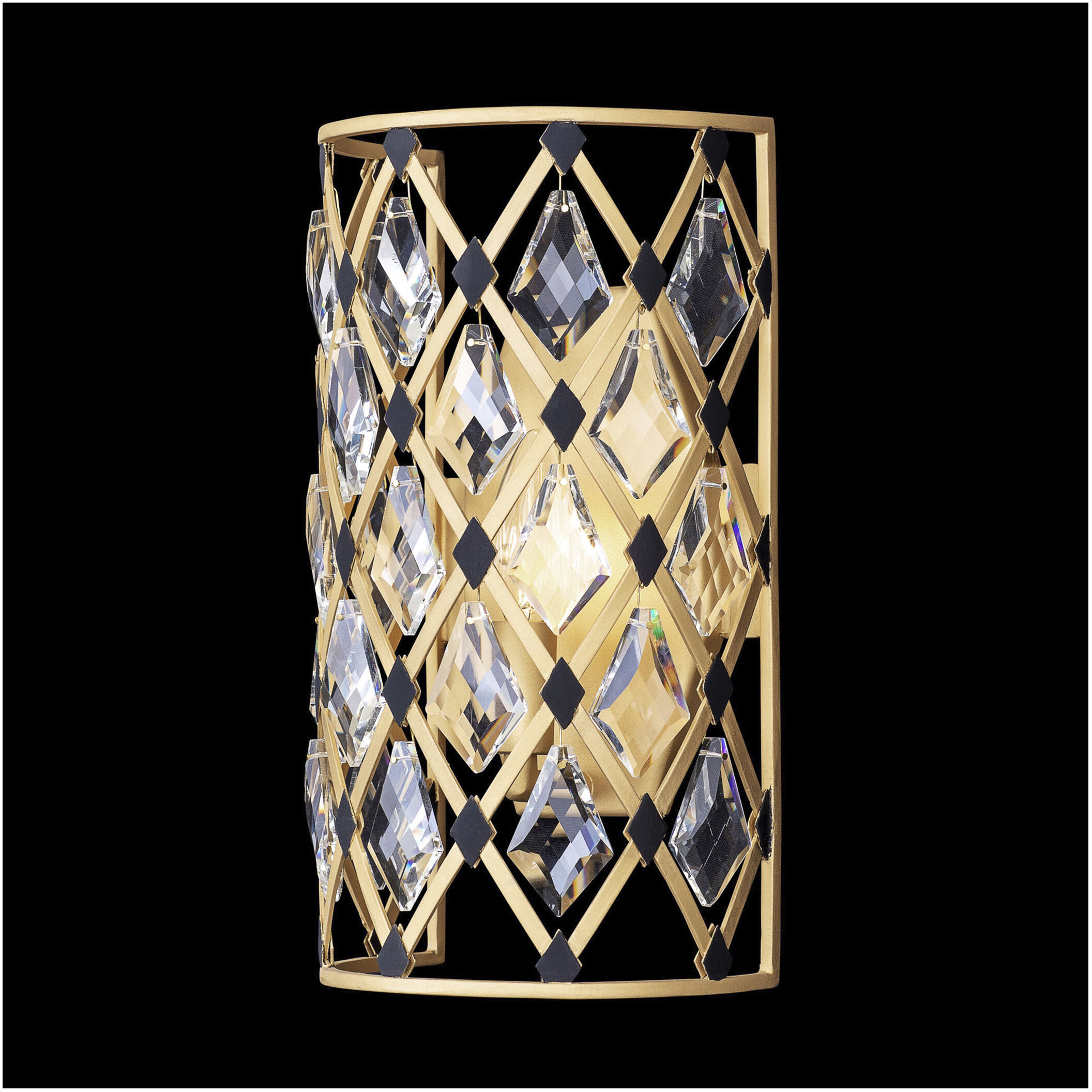 Windsor Sconce Wall Light in French Gold and Matte Black