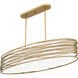 Spiral 5 Light 42 inch Light Gold Island Light Ceiling Light, Medium