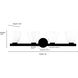 Apria 4 Light 33 inch Polished Chrome Vanity Light Wall Light