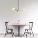 Briggs 3 Light 32 inch Black and Brass Pendant Ceiling Light