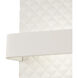 Quilted LED 6.5 inch Matte White ADA Wall Sconce Wall Light