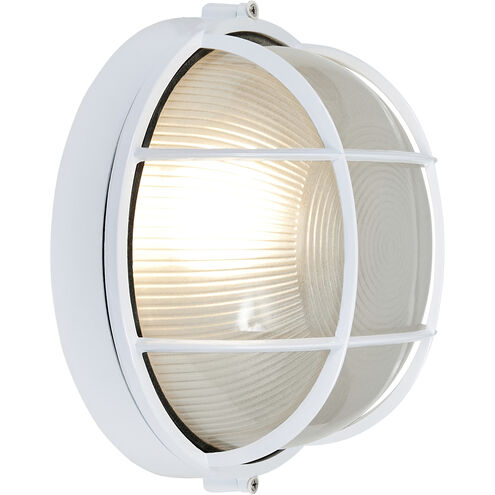 Nauticus 1 Light White Outdoor Wall Sconce in Incandescent
