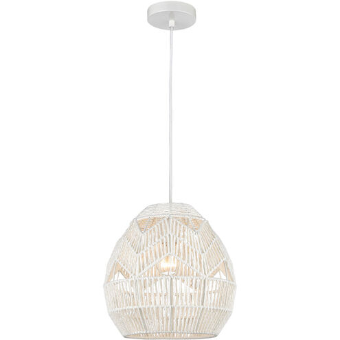 Galesberg St 1 Light 12 inch White Mini Pendant Ceiling Light, H-Bar