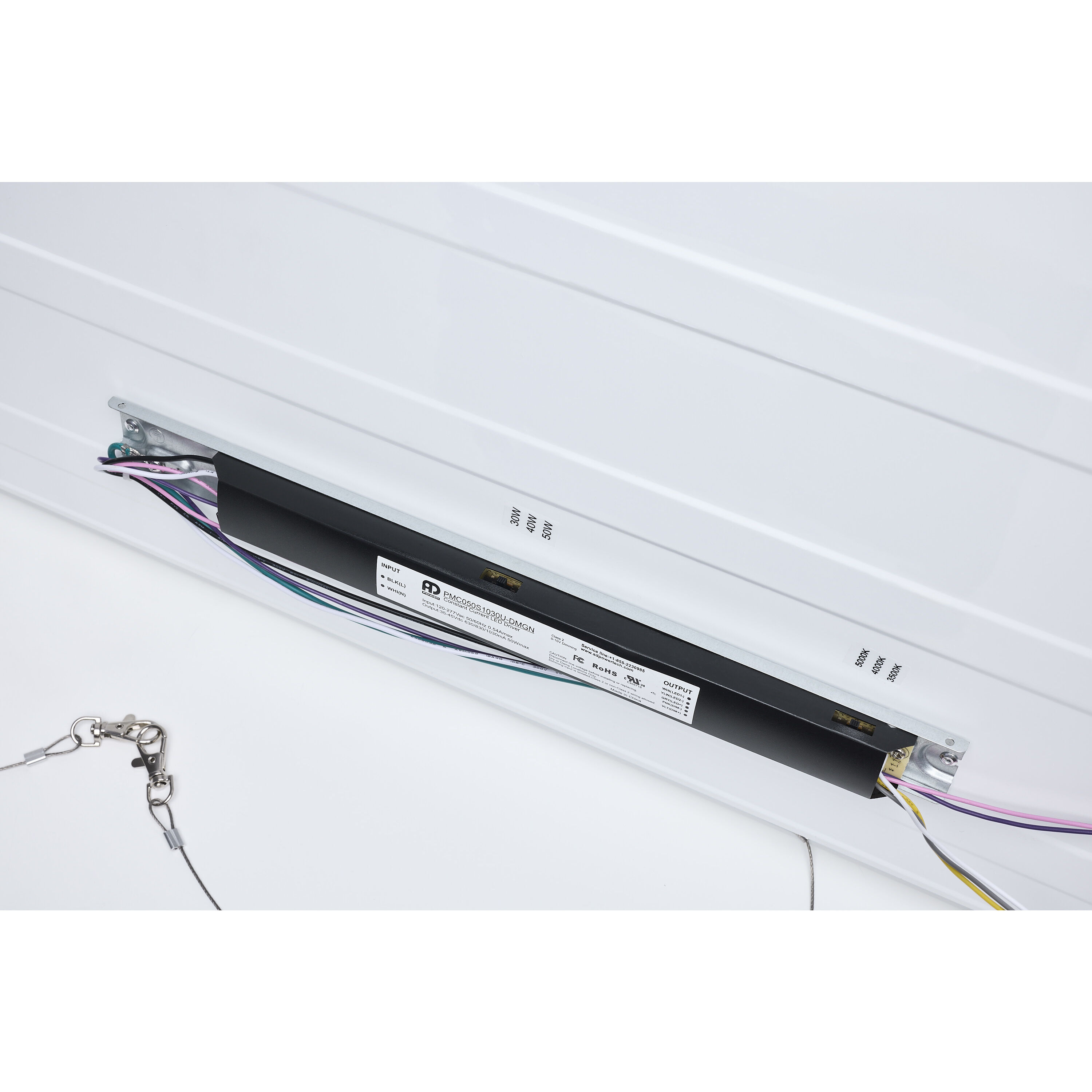 Brentwood LED 23.82 inch Matte White Flat Panel Ceiling Light, Backlit