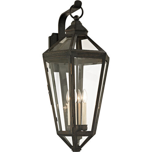 Calabasas 4 Light 33 inch Vintage Bronze Outdoor Wall Sconce