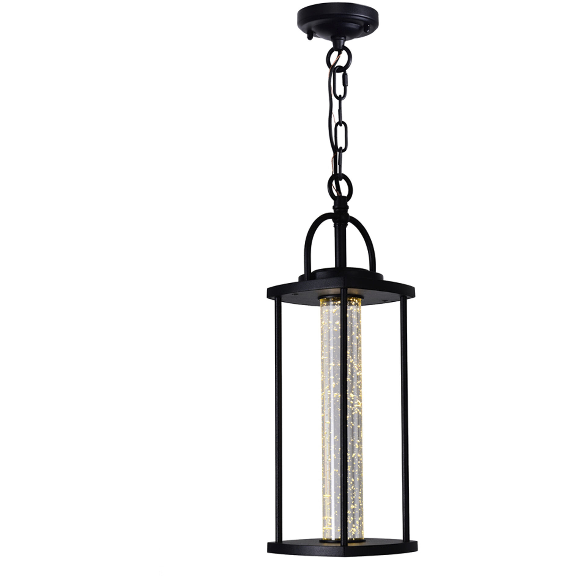 Greenwood LED 6 inch Black Outdoor Hanging Light