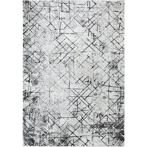 Sesia 36 X 24 inch Black/Grey Rug in 2 x 3